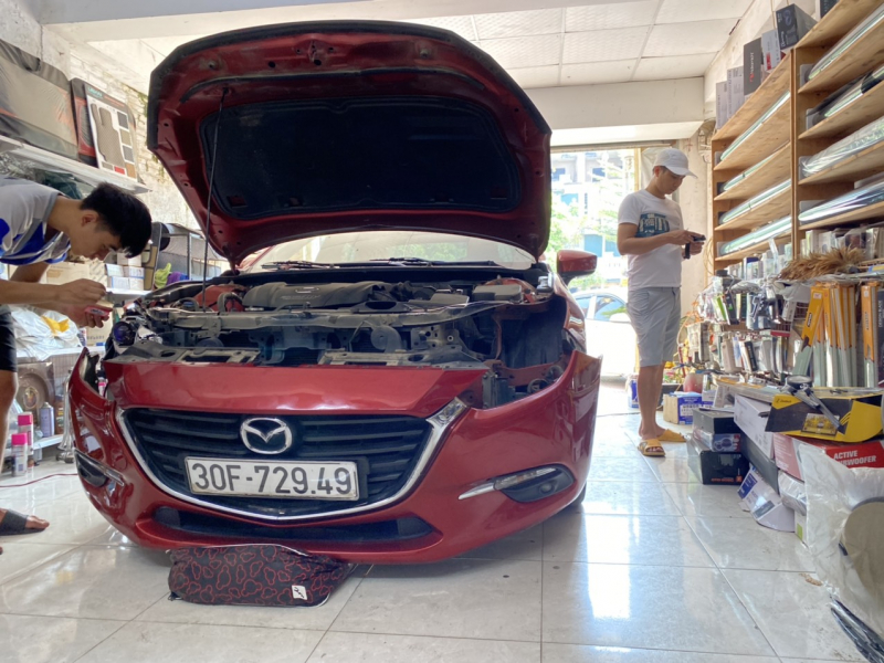 Độ đèn nâng cấp ánh sáng CHO xe mazda 3 					